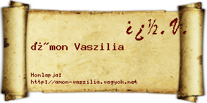 Ámon Vaszilia névjegykártya